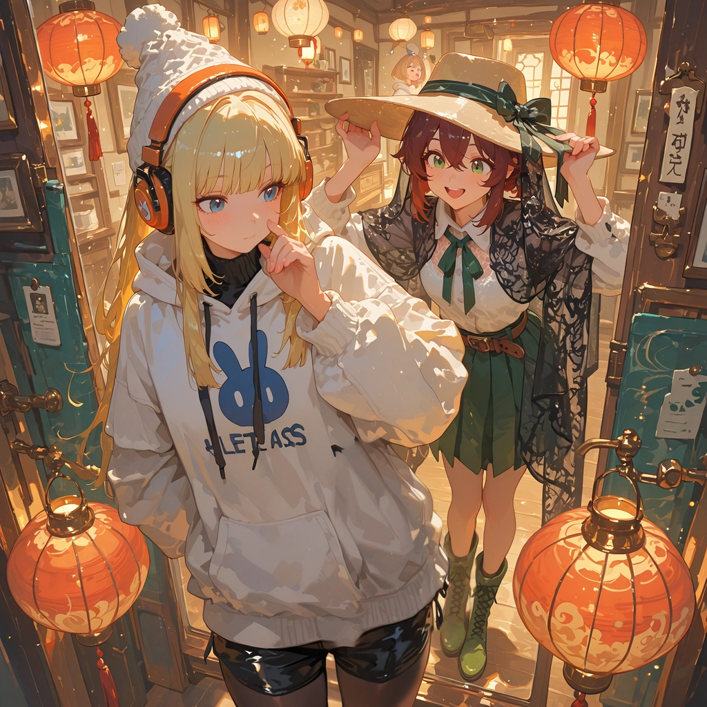 Lili & Kaede — Happy Halloween! Panorama | Asunaro Works